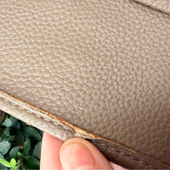 Taupe Leather Shoulder Bag - Picture 3 of 6